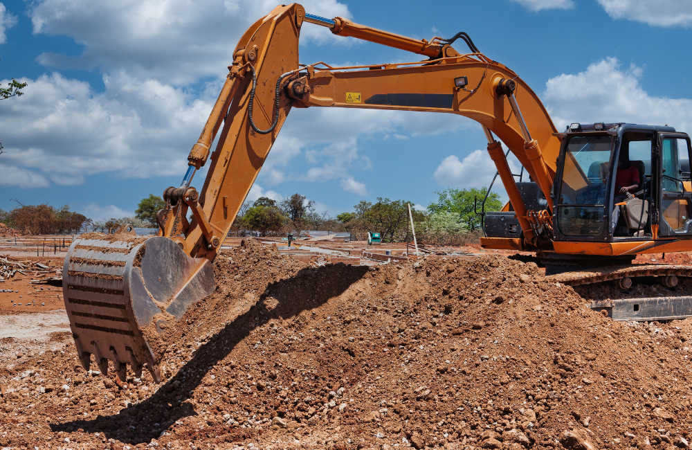 Foundation preparation excavation work